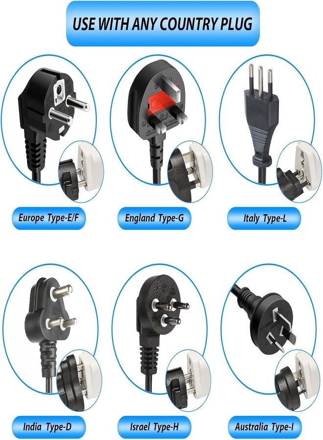 rts Universal Travel Adapter for EU Euro Europe Plug Adapter, Grounded European for Spain Germany France Portugal Greece Russia Netherlands Turkey more for Cell Phones, Laptop Camera Chargers (2 Pack) - Image 2